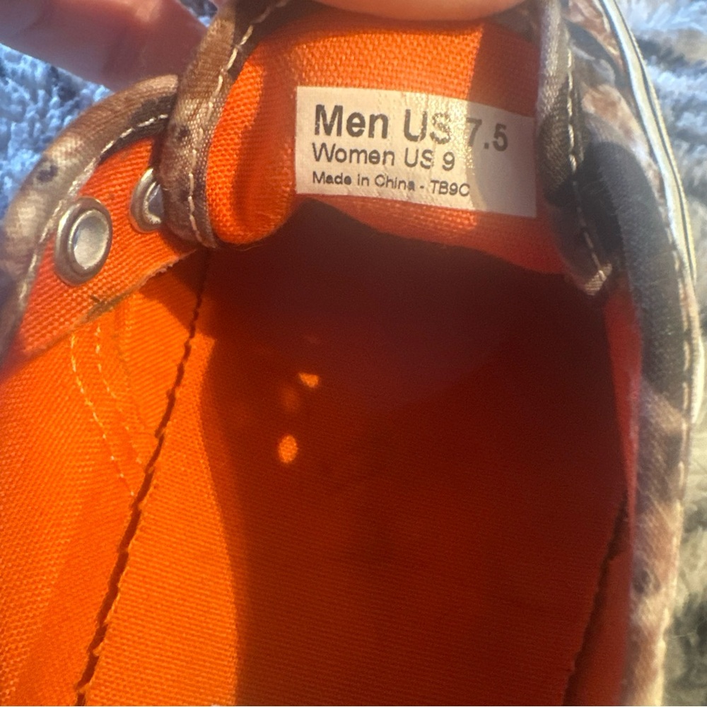 Vans Cat Print Sneakers with Orange Interior - Picture 9 of 16